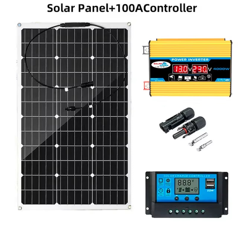 2000W 18V Flexible Solar Panel Charging Panel Photovoltaic Cell System Components High Efficiency Portable Power Bank RV Yacht