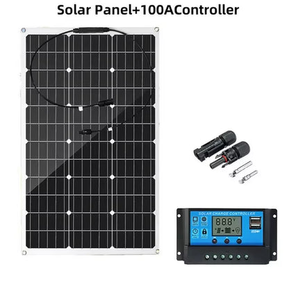 2000W 18V Flexible Solar Panel Charging Panel Photovoltaic Cell System Components High Efficiency Portable Power Bank RV Yacht