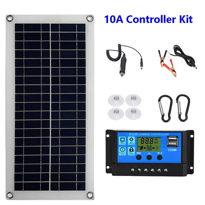 2000W Solar Power System Solar Panel Kit 12V Solar Battery 10A-60A Controller Solar Panel Home Mobile RV Car Caravan Home Campin