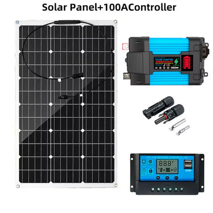 2000W 18V Flexible Solar Panel Charging Panel Photovoltaic Cell System Components High Efficiency Portable Power Bank RV Yacht